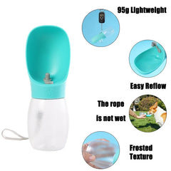 300ML Dog Water Bottle Portable Pet Water Dispenser For Small Big Dogs Cat Walking Outdoor Travel Leakproof Drinking Bowl Feeder