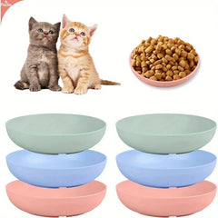 Fatigue cat bowl, shallow cat food tray, wide anti vomiting cat feeder