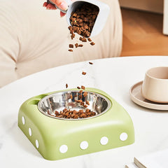 Single pet bowl, cat food, water bowl, anti slip feeding tray, durable pet feeder, suitable for kittens