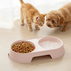 Pet Double Bowl Dog Bowl Cat and Dog Drinking and Eating Dual purpose Rice Bowl Pet Supplies Cat Feeder