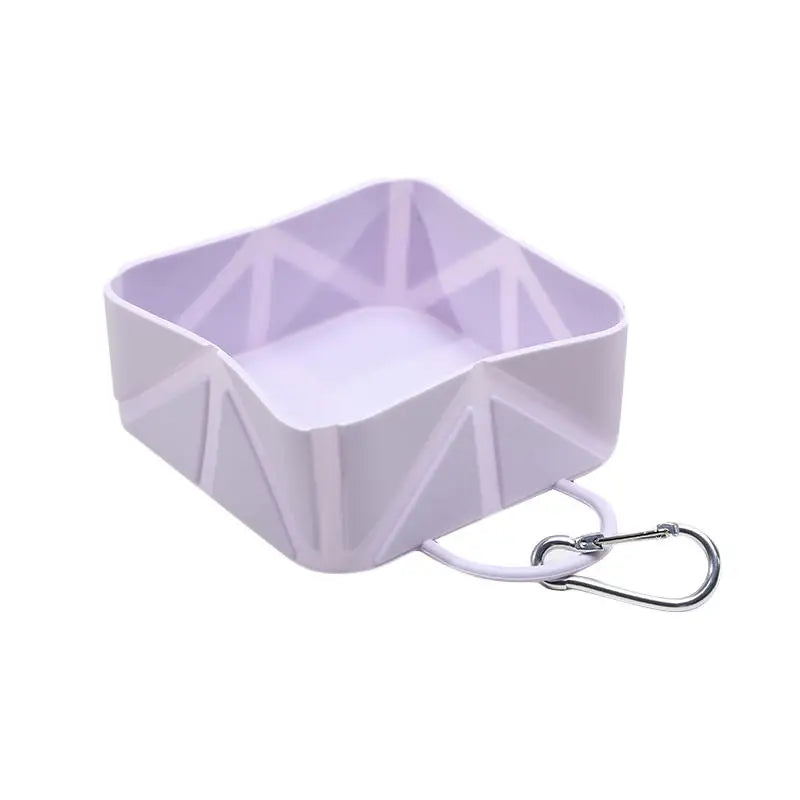 Travel pet accessories, lightweight, anti slip, foldable pet bowl, hiking buckle