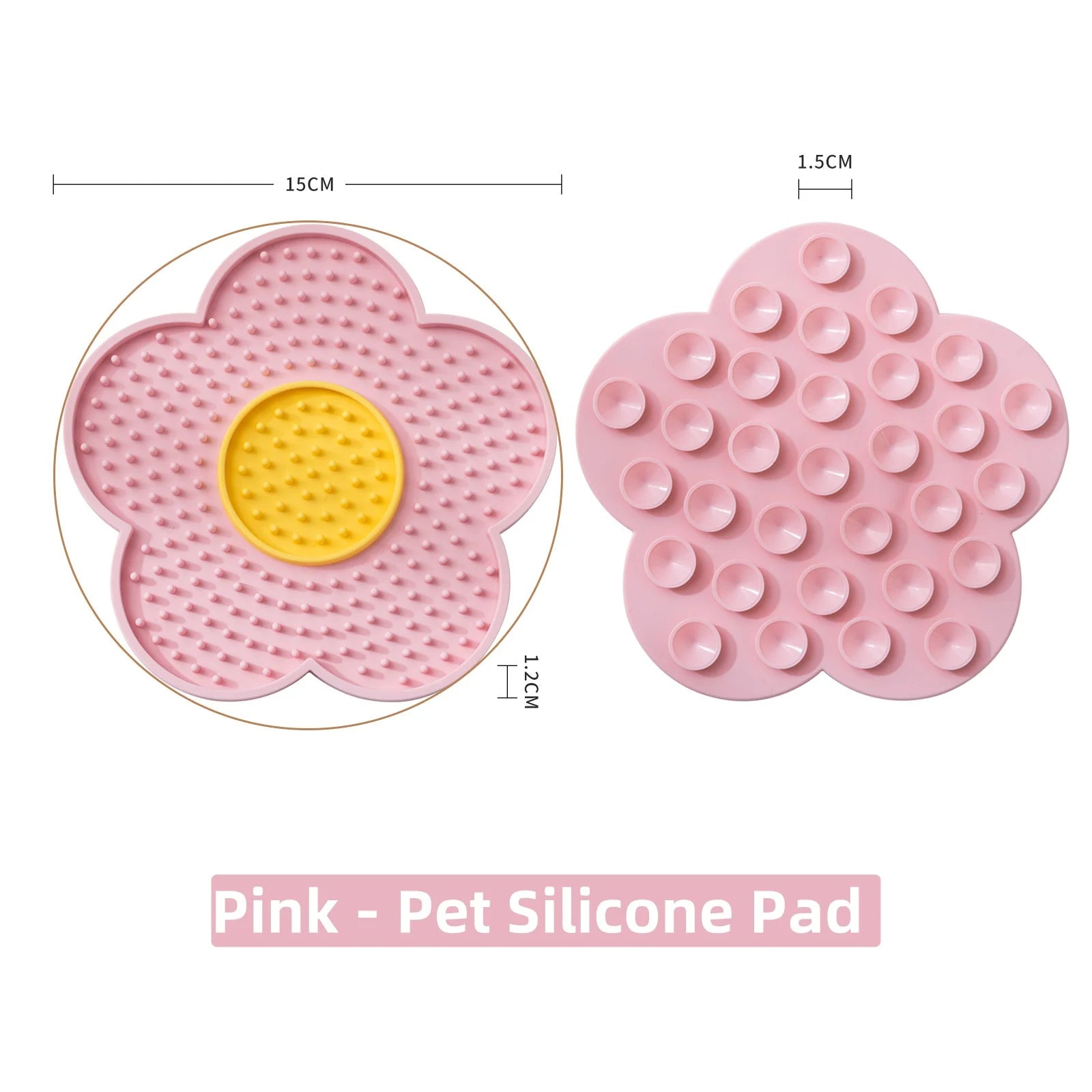 Food grade silicone dog licking pad, cat slow feeding pad, flower shaped pet