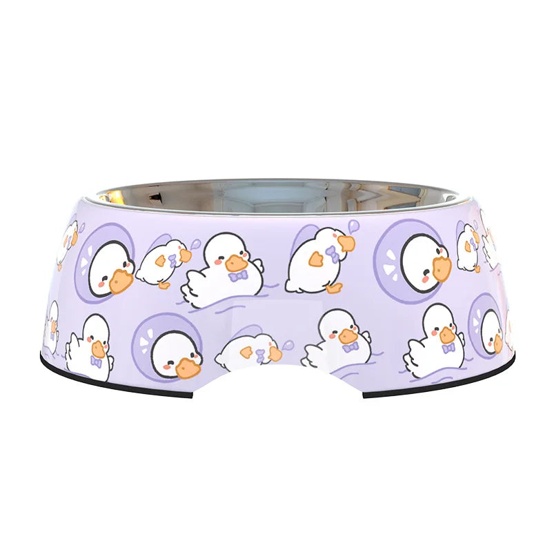 Pet feeding bowl for cats and dogs, single capacity anti tipping multi-purpose stainless steel indoor daily use