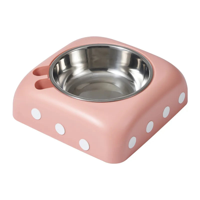 Single pet bowl, cat food, water bowl, anti slip feeding tray, durable pet feeder, suitable for kittens