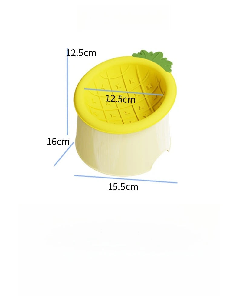 Anti overflow slow feeding bowl, pet silicone bowl to protect cervical spine, high foot rice bowl