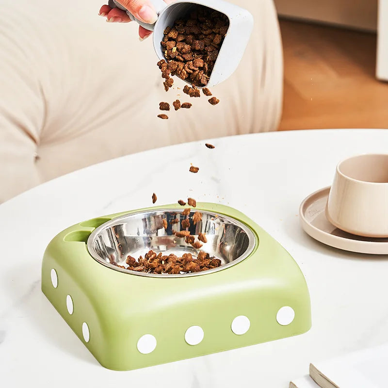 Single pet bowl, cat food, water bowl, anti slip feeding tray, durable pet feeder, suitable for kittens