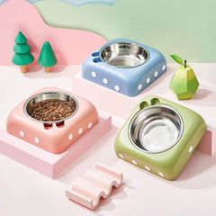 Single pet bowl, cat food, water bowl, anti slip feeding tray, durable pet feeder, suitable for kittens